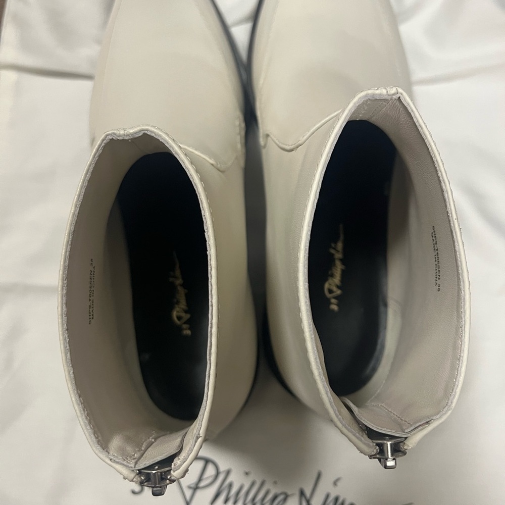 3.1 Phillip Lim White Ankle Boots - Picture 4 of 4